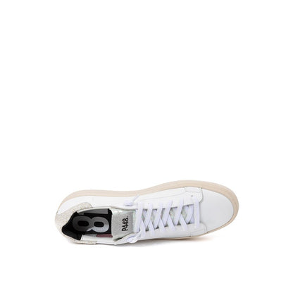 Sneakers basse in pelle bianca P448