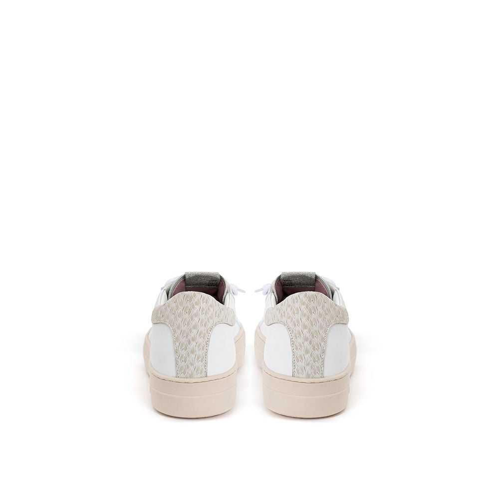 Sneakers basse in pelle bianca P448