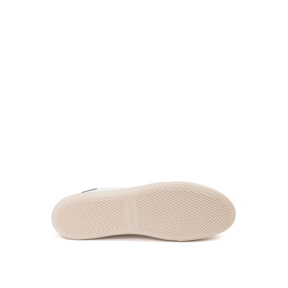 P448 Sneakers sportive in pelle bianca