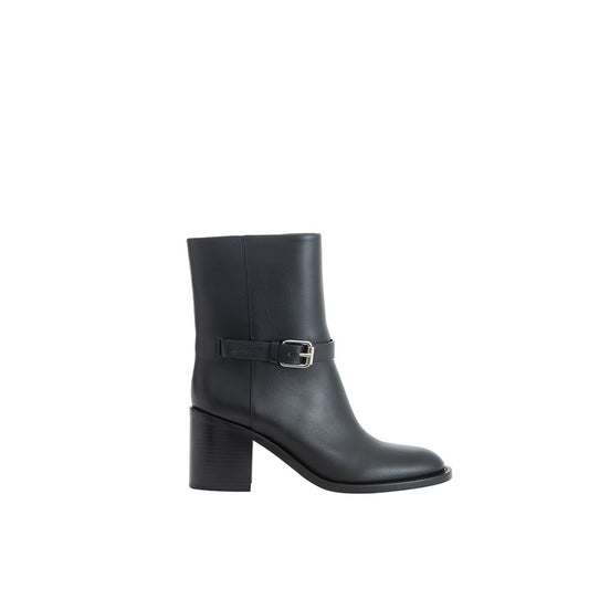 Stivaletti in pelle nera Burberry