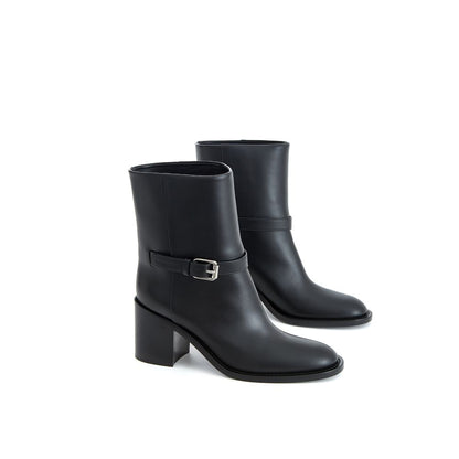 Stivaletti in pelle nera Burberry