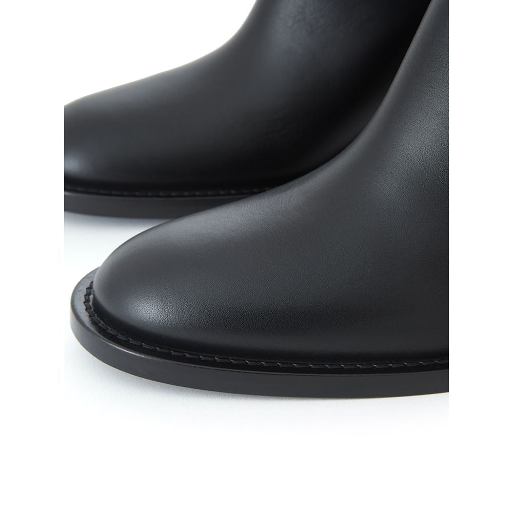 Stivaletti in pelle nera Burberry