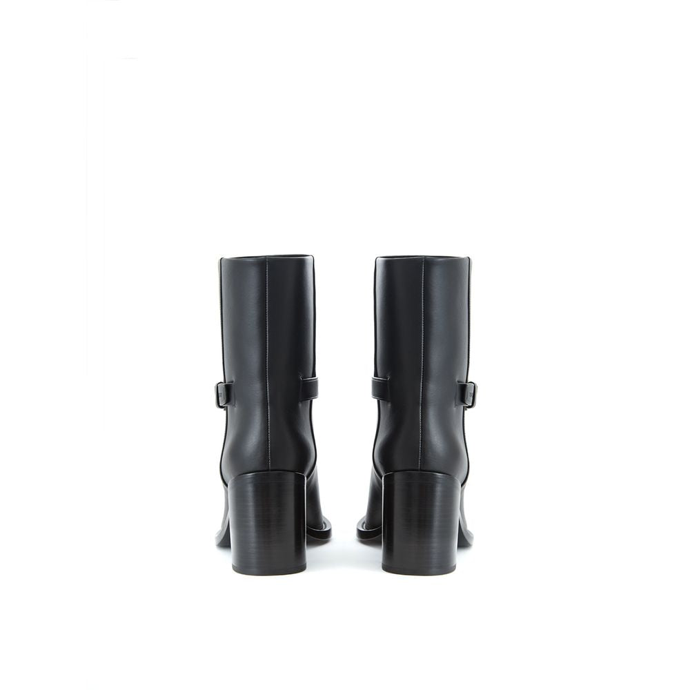 Stivaletti in pelle nera Burberry
