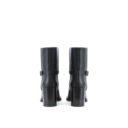 Stivaletti in pelle nera Burberry