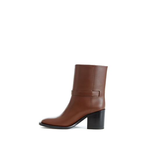 Stivaletti in pelle marrone Burberry