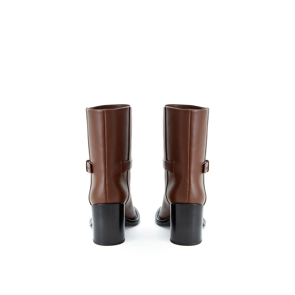 Stivaletti in pelle marrone Burberry