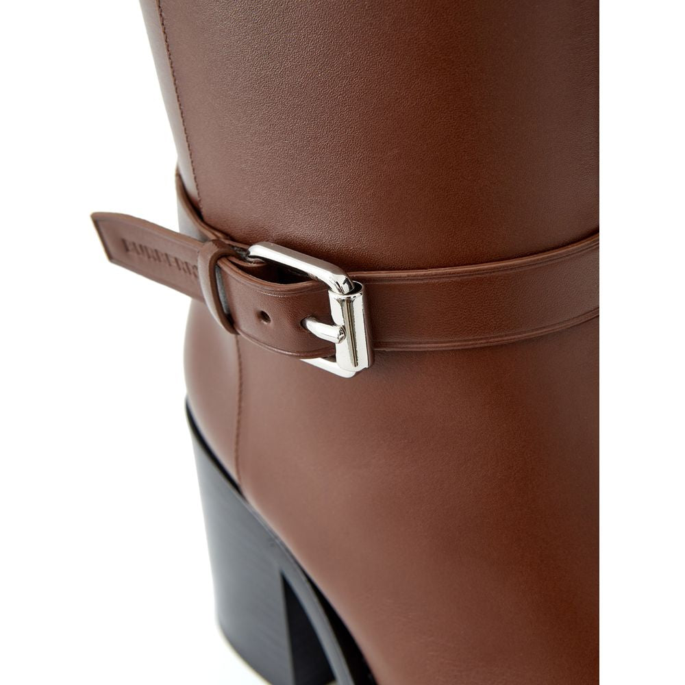 Stivaletti in pelle marrone Burberry
