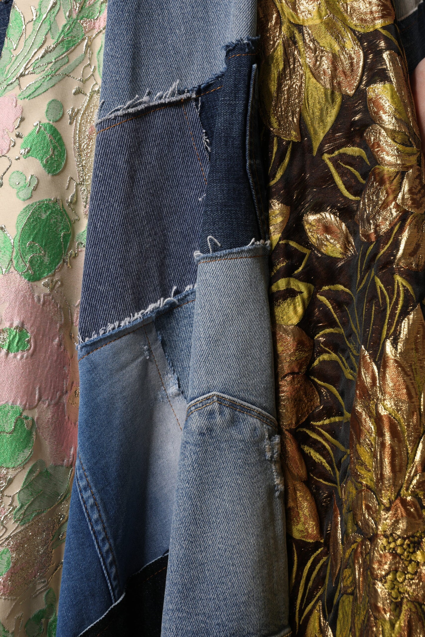 Gonna midi a vita alta con patchwork multicolore Dolce &amp; Gabbana