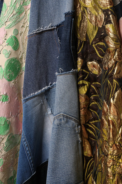 Gonna midi a vita alta con patchwork multicolore Dolce &amp; Gabbana