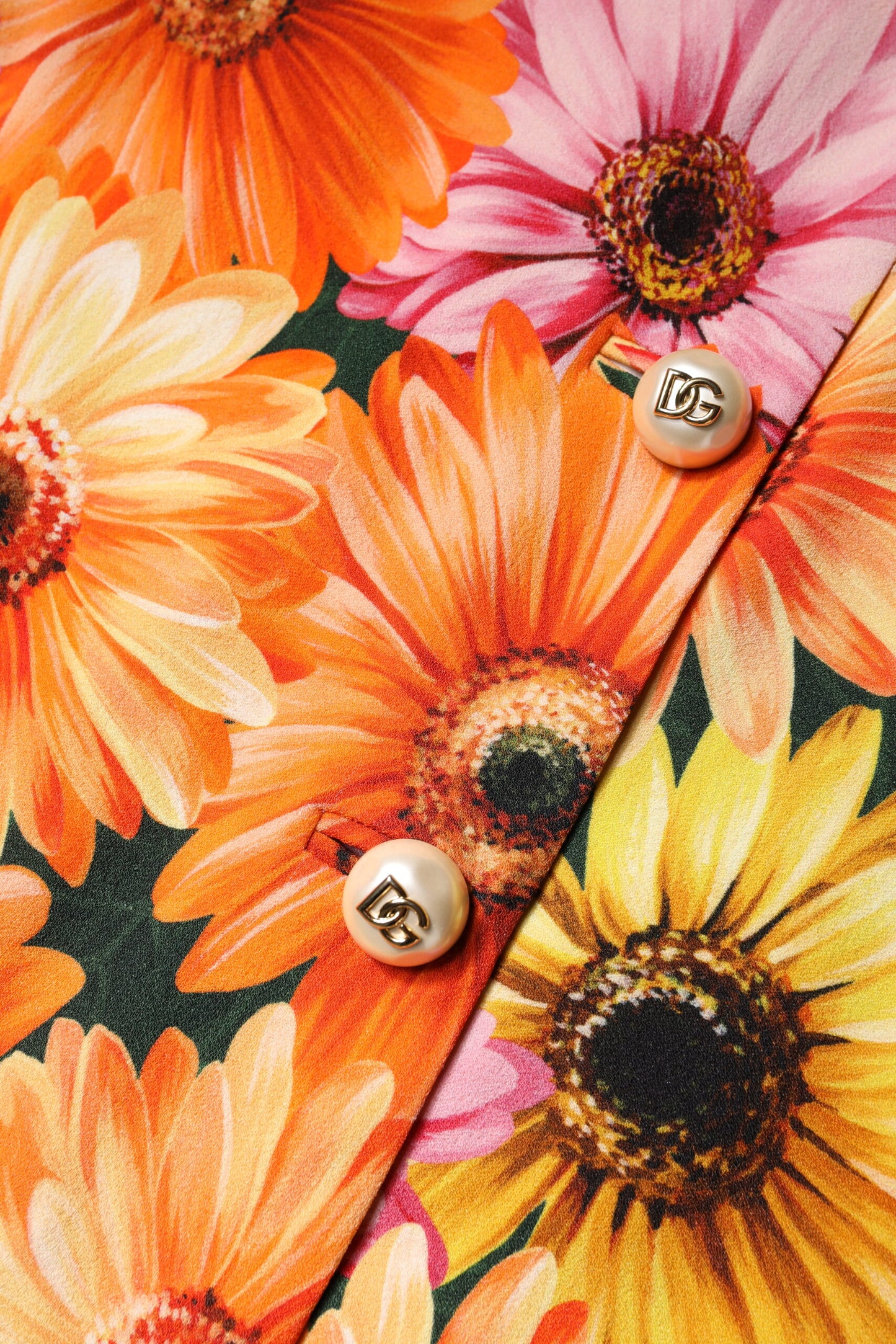 Minigonna a vita alta multicolore floreale Dolce &amp; Gabbana
