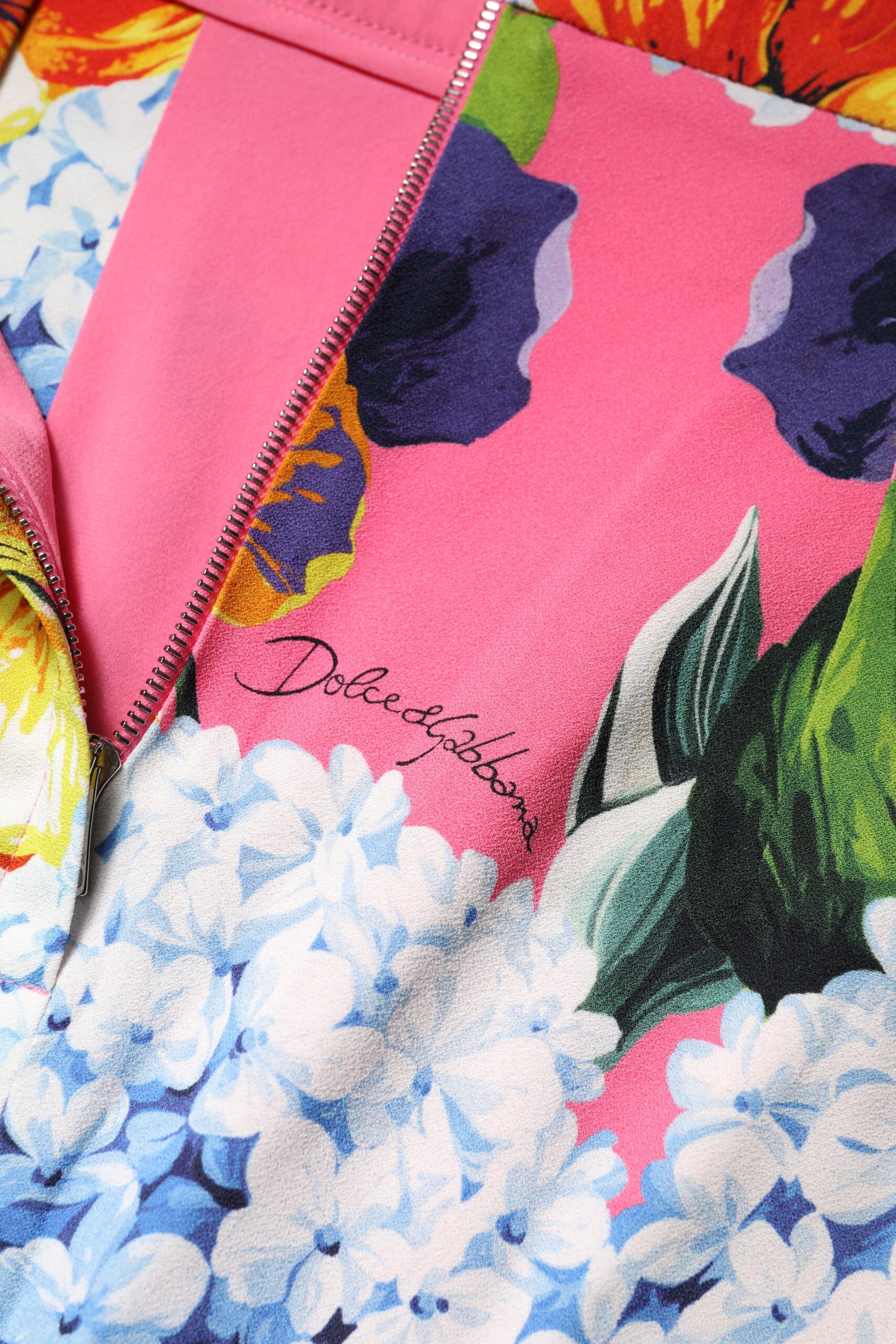 Gonna midi a vita alta con stampa floreale multicolore Dolce &amp; Gabbana