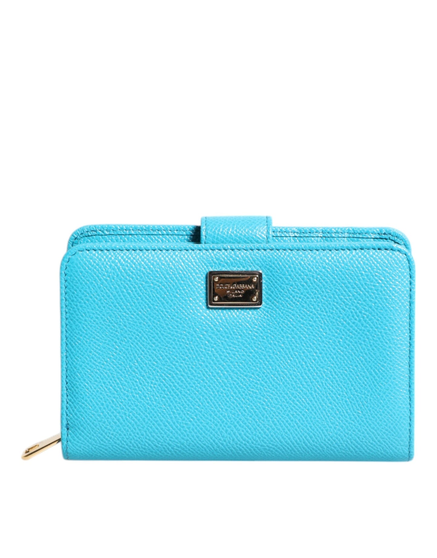 Portafoglio Continental Bifold in pelle blu chiaro Dolce &amp; Gabbana