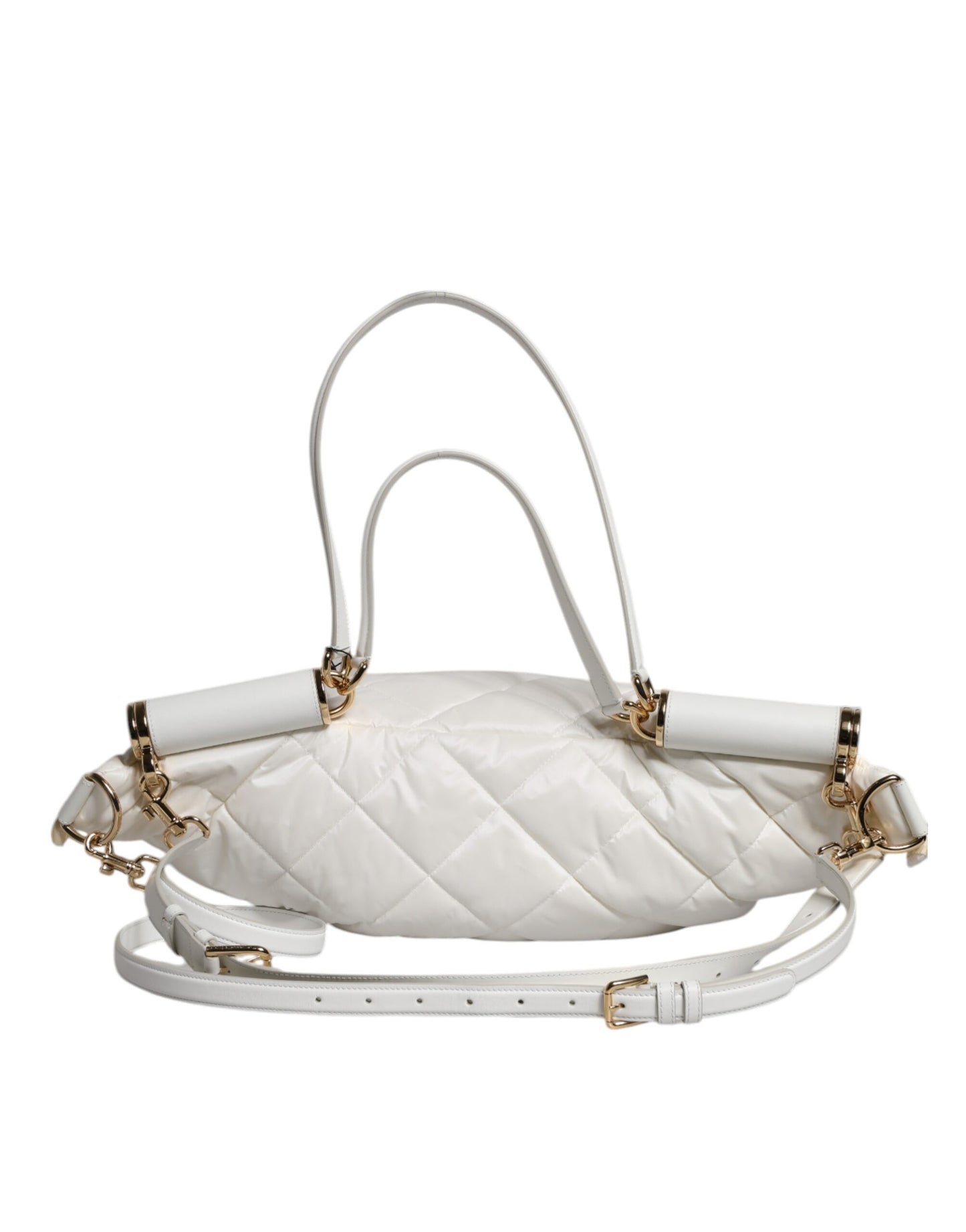 Marsupio Dolce &amp; Gabbana con placca logo trapuntata bianca