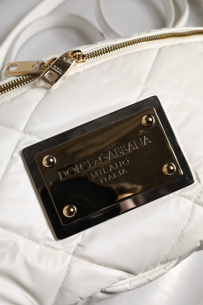 Marsupio Dolce &amp; Gabbana con placca logo trapuntata bianca