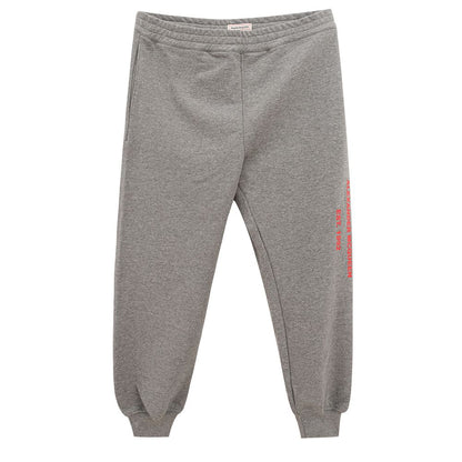 Pantaloni sportivi in ​​cotone grigio Alexander McQueen