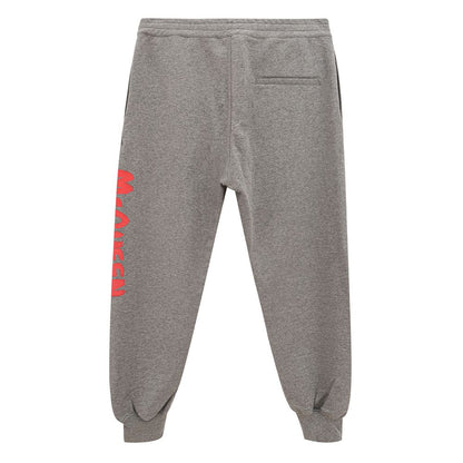 Pantaloni sportivi in ​​cotone grigio Alexander McQueen