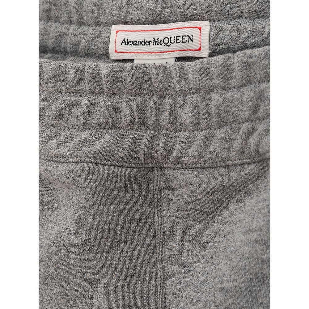 Pantaloni sportivi in ​​cotone grigio Alexander McQueen