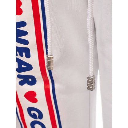 Pantaloni da jogging in cotone bianco GCDS (pantaloni da allenamento)