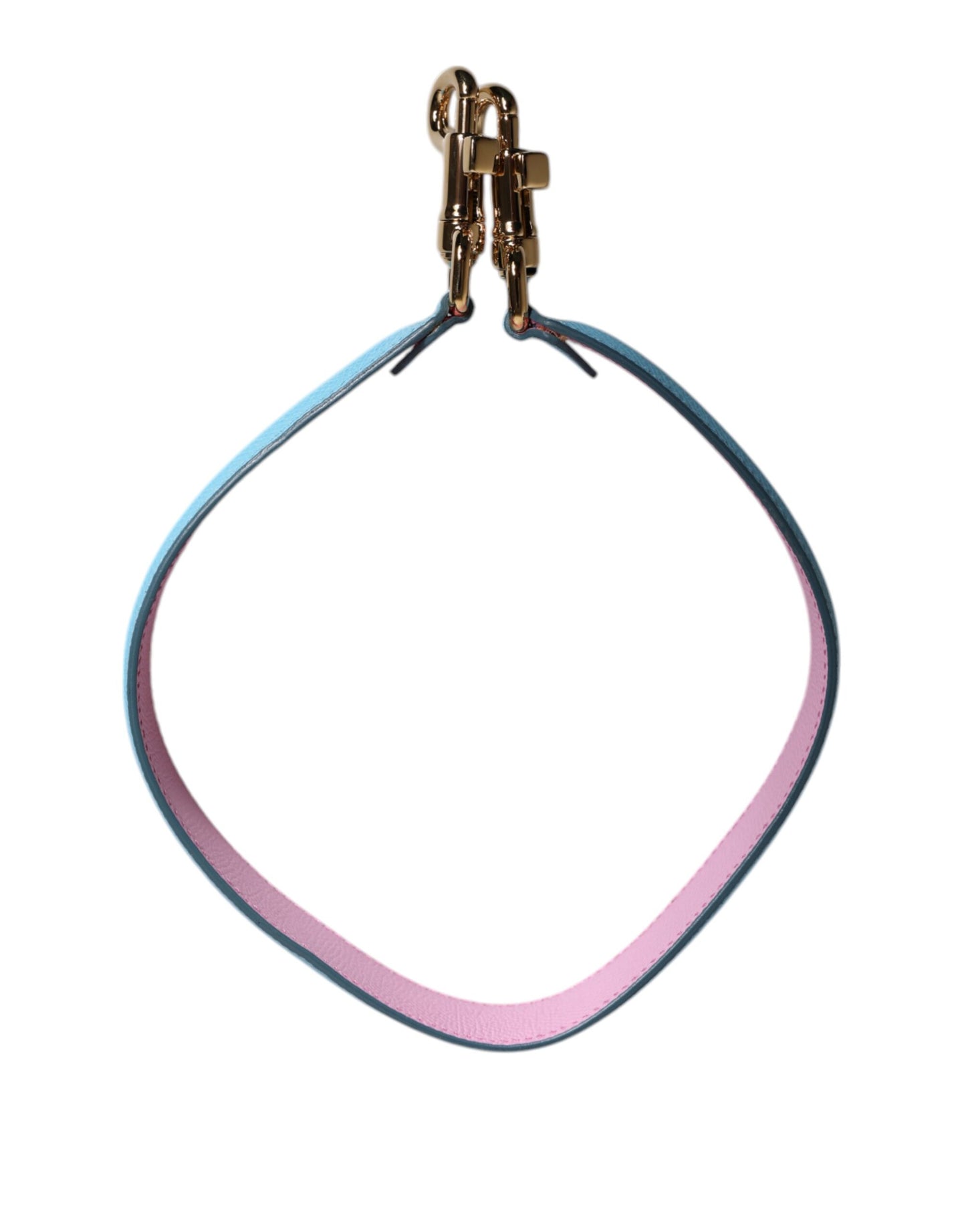 Borsa a tracolla con manico in pelle rosa e blu Dolce &amp; Gabbana