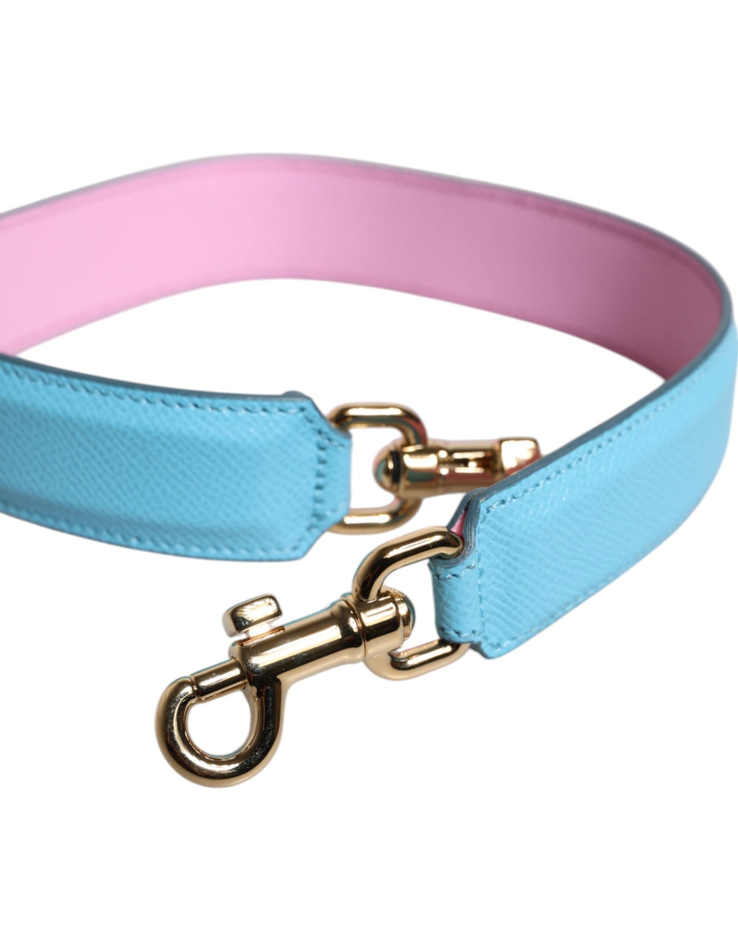 Borsa a tracolla con manico in pelle rosa e blu Dolce &amp; Gabbana