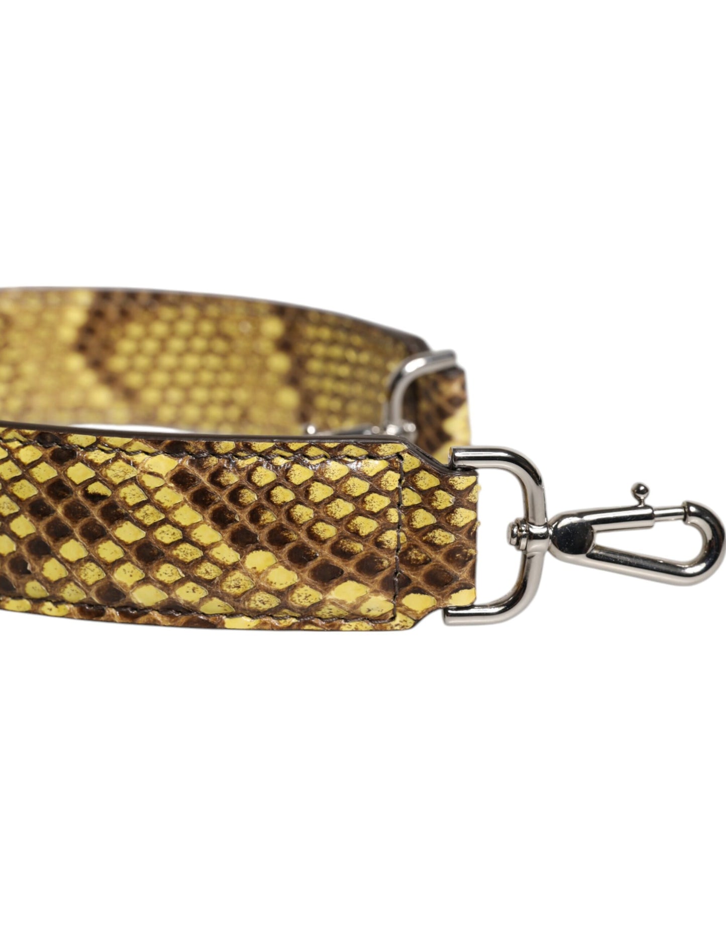 Borsa a tracolla in pelle esotica gialla Dolce &amp; Gabbana
