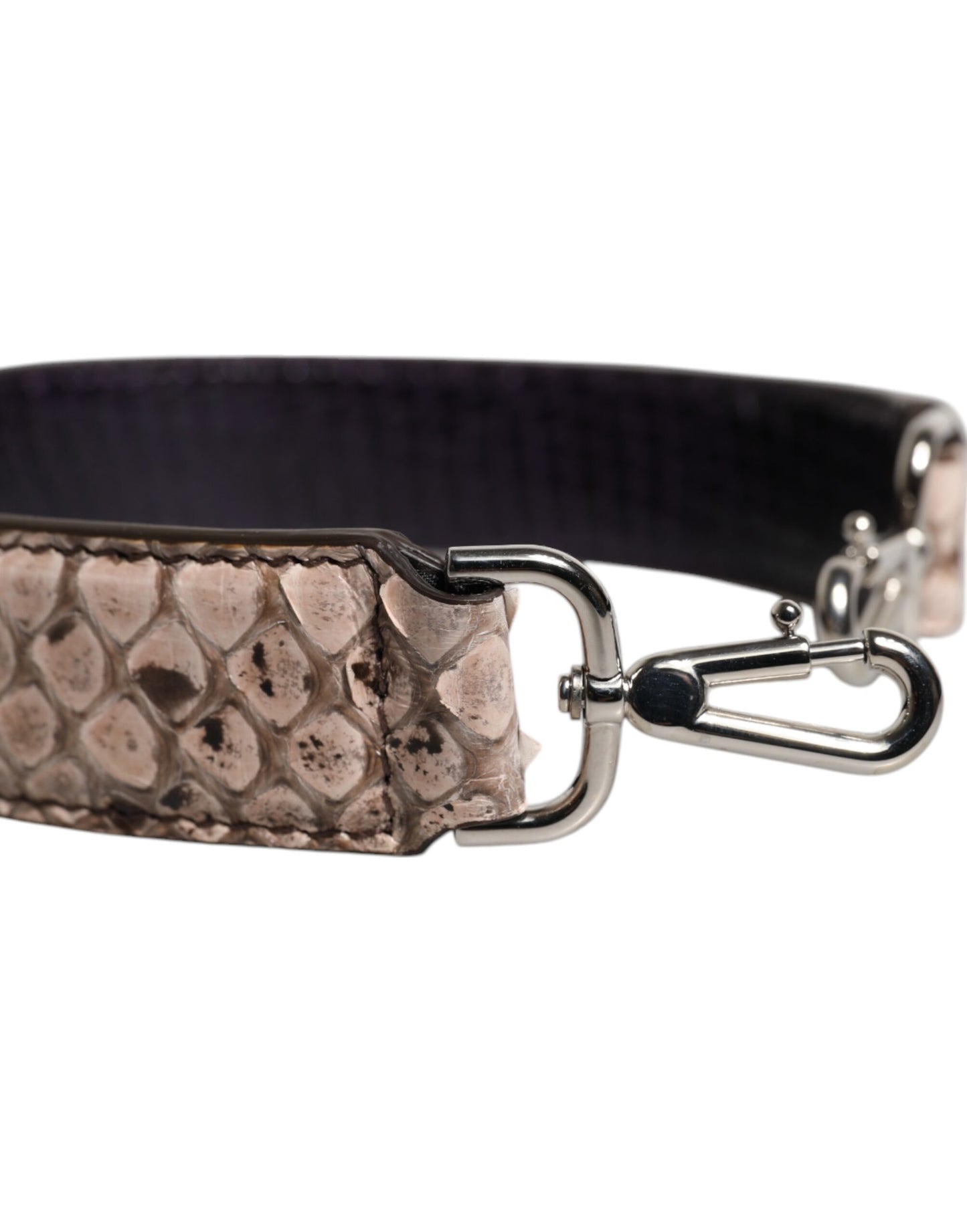 Borsa a tracolla in pelle esotica color crema Dolce &amp; Gabbana