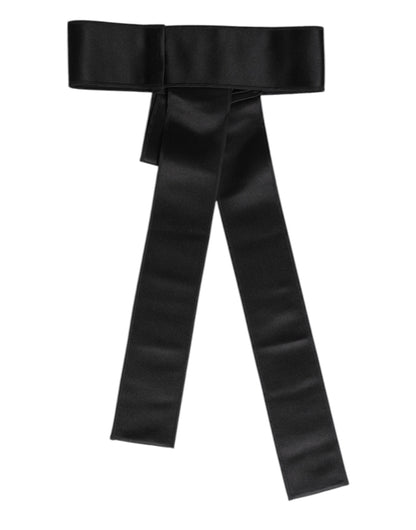 Cintura larga in raso nero Dolce &amp; Gabbana