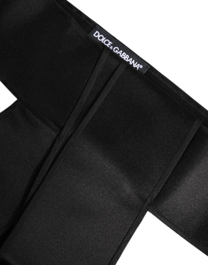 Cintura larga in raso nero Dolce &amp; Gabbana
