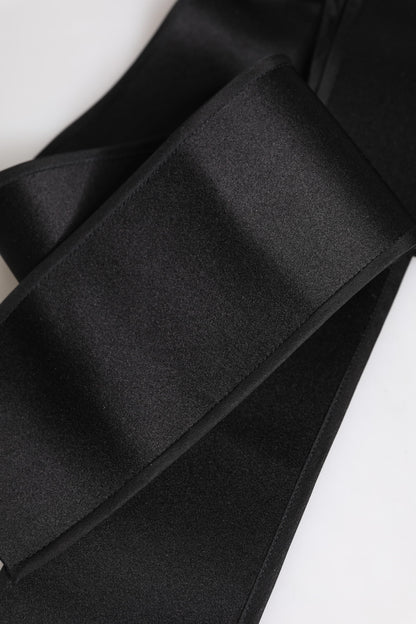 Cintura larga in raso nero Dolce &amp; Gabbana