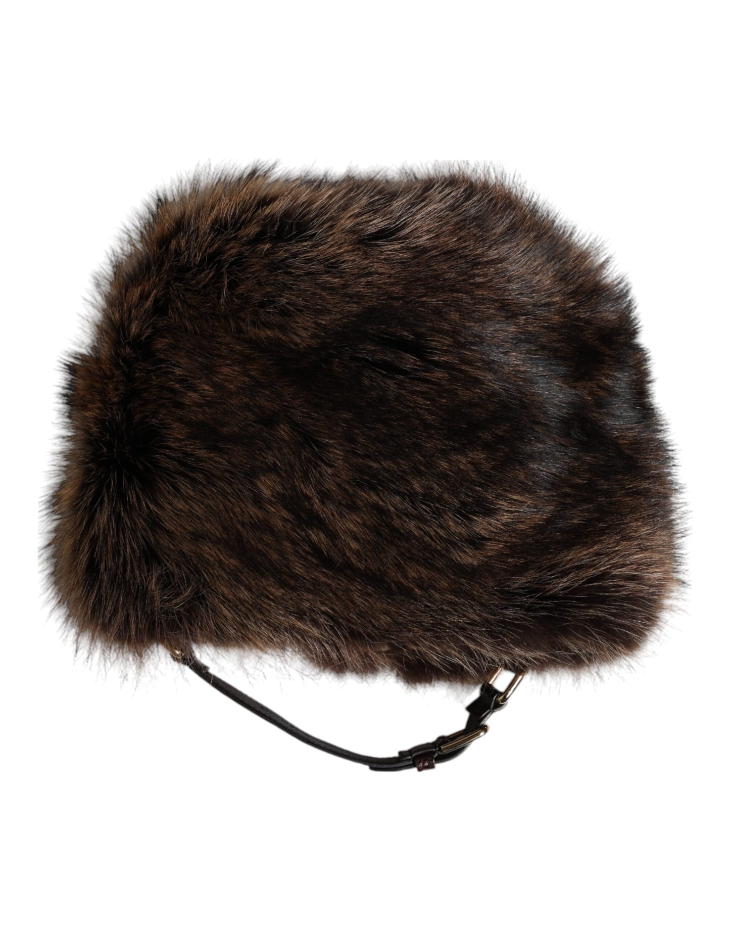 Cappello da pescatore in pelliccia marrone Dolce &amp; Gabbana da donna