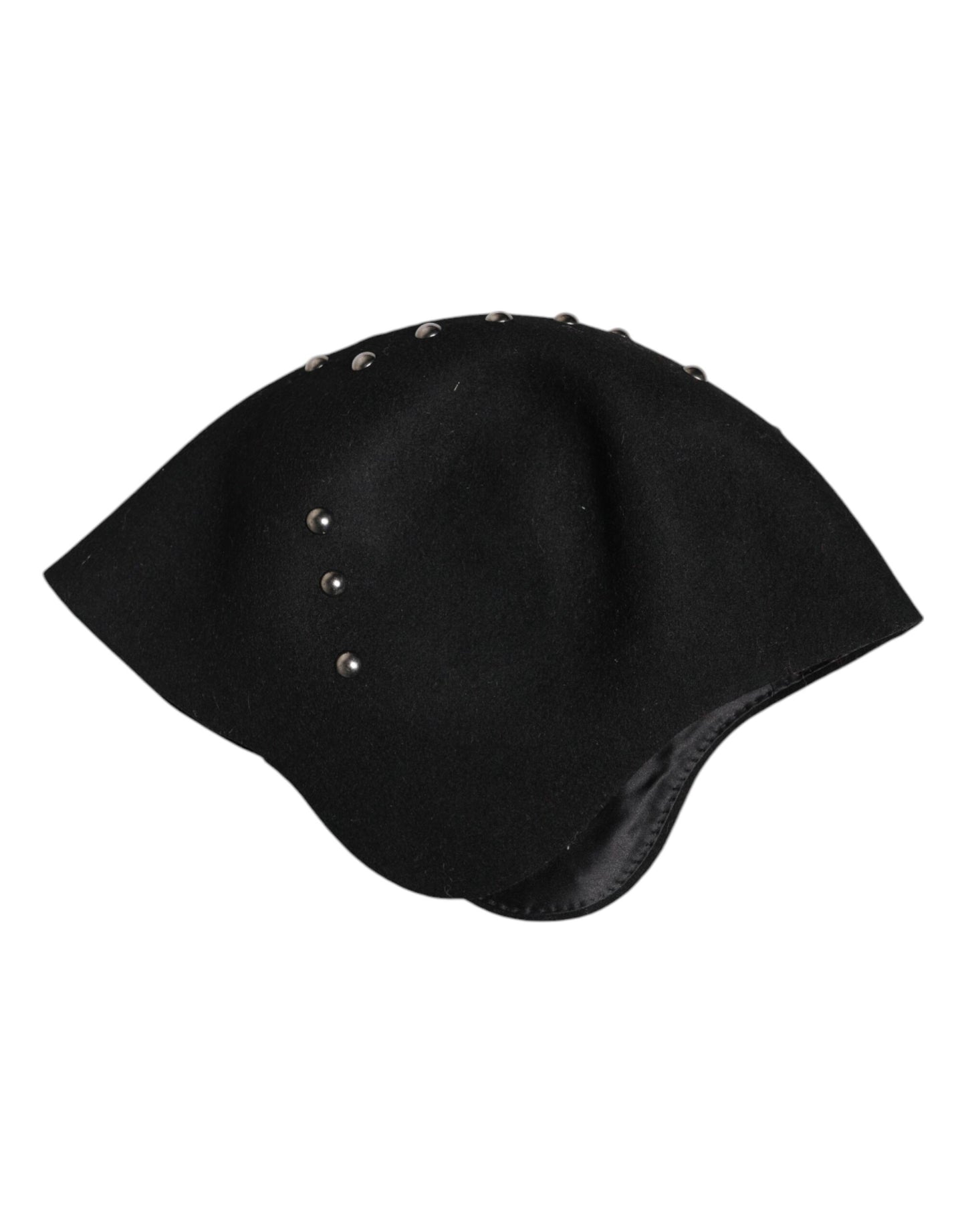 Cappello a cloche in lana nera con decorazioni multicolori Dolce &amp; Gabbana