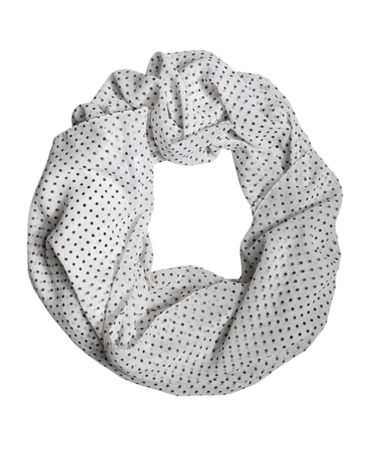 Sciarpa scialle avvolgente in poliestere a pois bianchi Dolce &amp; Gabbana