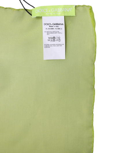 Dolce &amp; Gabbana Sciarpa scaldacollo rettangolare in seta verde