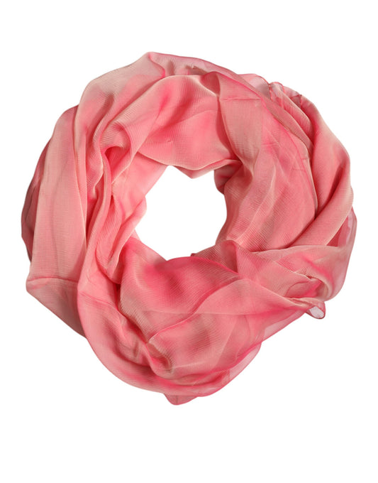 Dolce &amp; Gabbana Sciarpa da donna rettangolare in seta rosa
