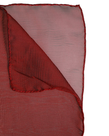 Sciarpa da donna Dolce &amp; Gabbana in seta rossa rettangolare