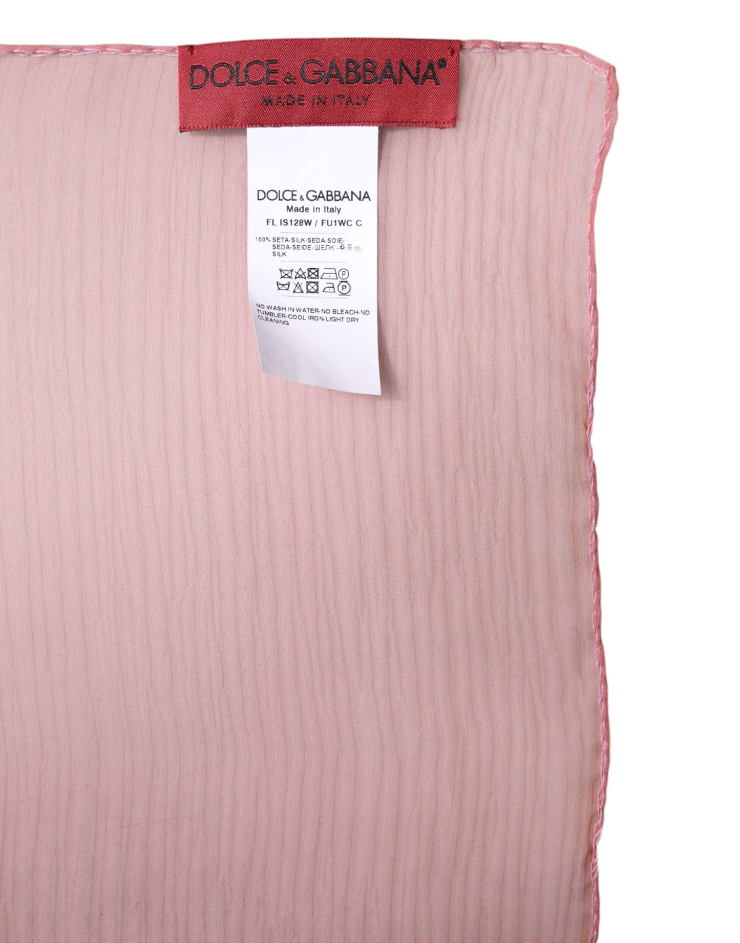 Dolce &amp; Gabbana Sciarpa da donna rettangolare in seta rosa