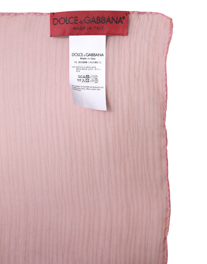 Dolce &amp; Gabbana Sciarpa da donna rettangolare in seta rosa