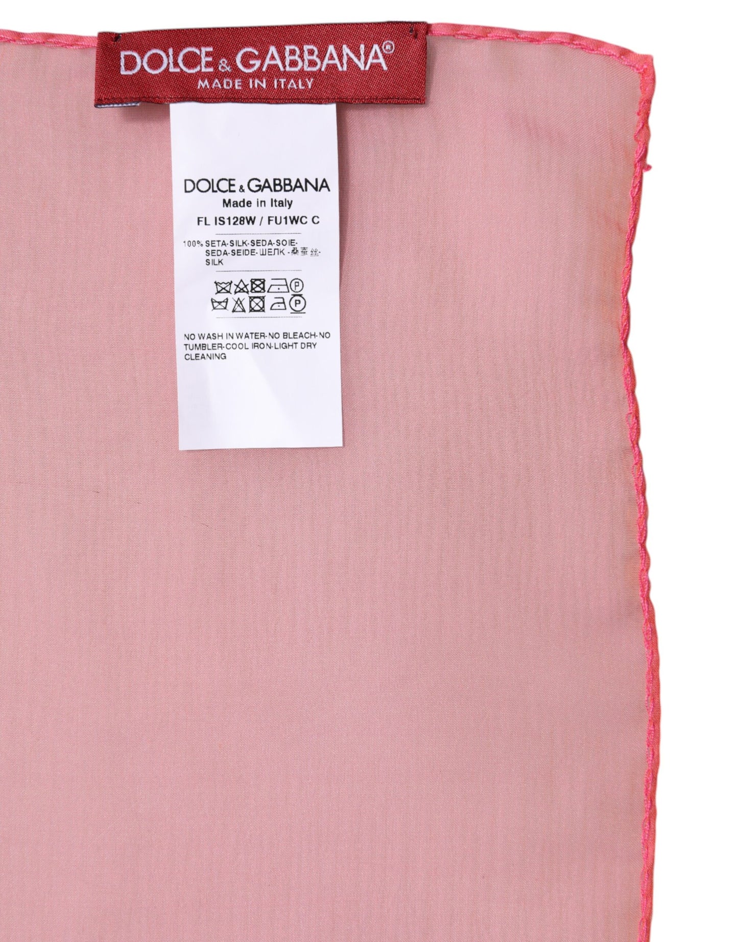 Dolce &amp; Gabbana Sciarpa da donna rettangolare in seta rosa