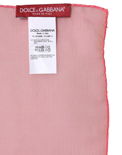 Dolce &amp; Gabbana Sciarpa da donna rettangolare in seta rosa