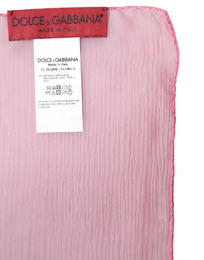 Dolce &amp; Gabbana Sciarpa da donna rettangolare in seta rosa