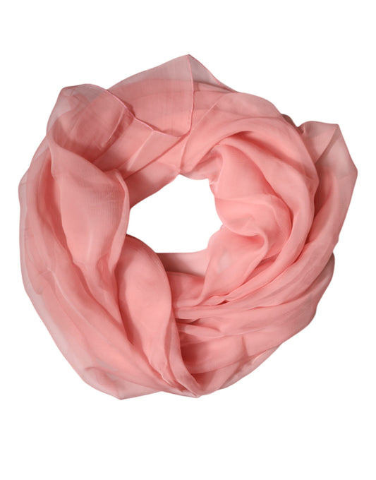 Dolce &amp; Gabbana Sciarpa da donna rettangolare in seta rosa