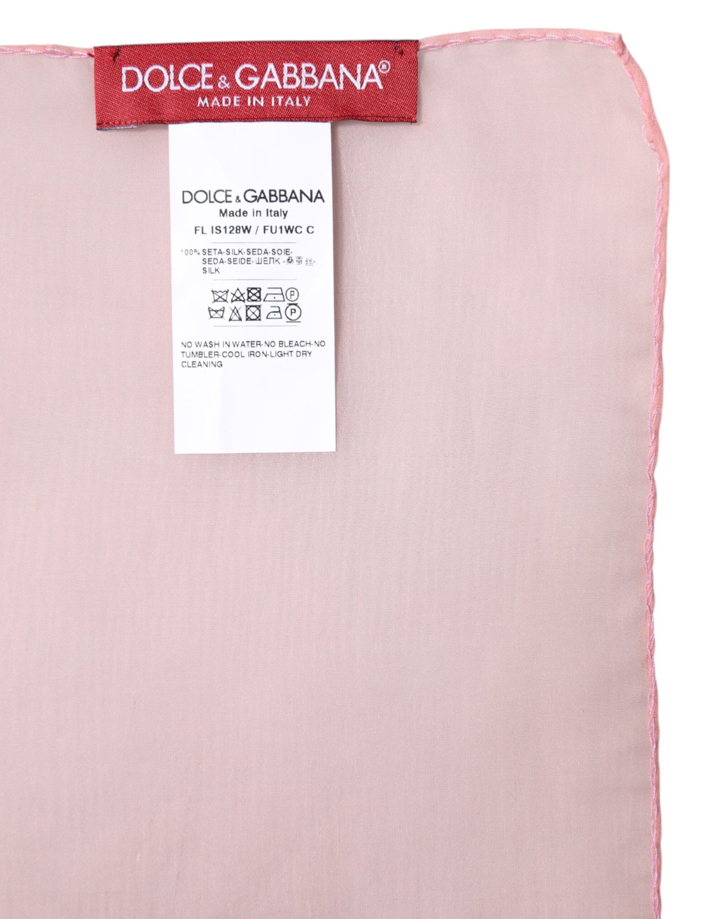 Dolce &amp; Gabbana Sciarpa da donna rettangolare in seta rosa