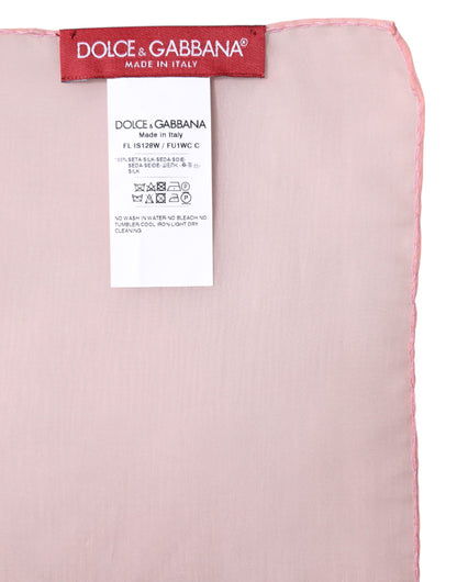 Dolce &amp; Gabbana Sciarpa da donna rettangolare in seta rosa