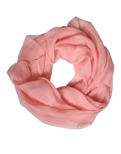 Dolce &amp; Gabbana Sciarpa da donna rettangolare in seta rosa