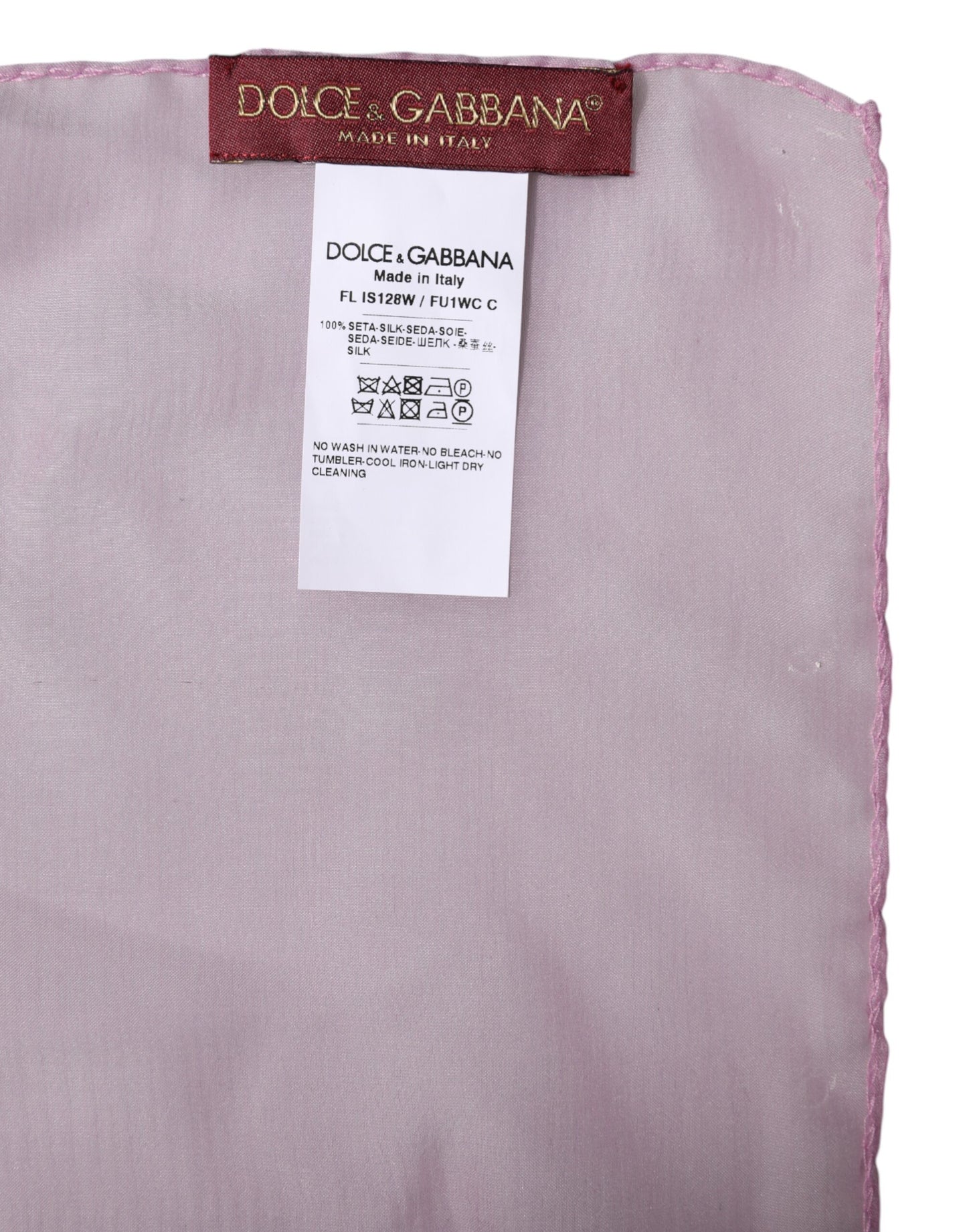 Dolce &amp; Gabbana Sciarpa da donna rettangolare in seta rosa