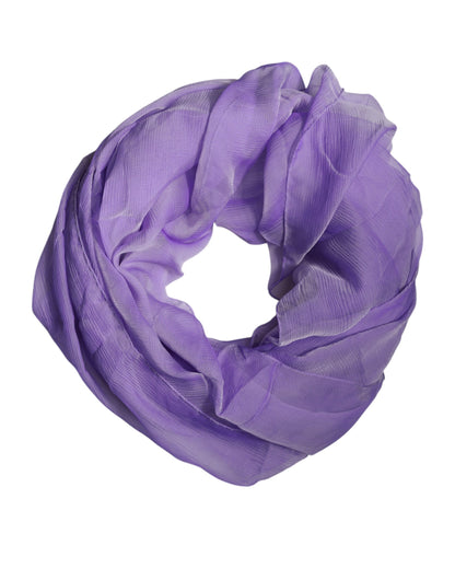Scialle avvolgente rettangolare in seta viola Dolce &amp; Gabbana