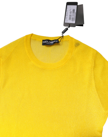 Dolce &amp; Gabbana Maglione da donna in poliestere giallo