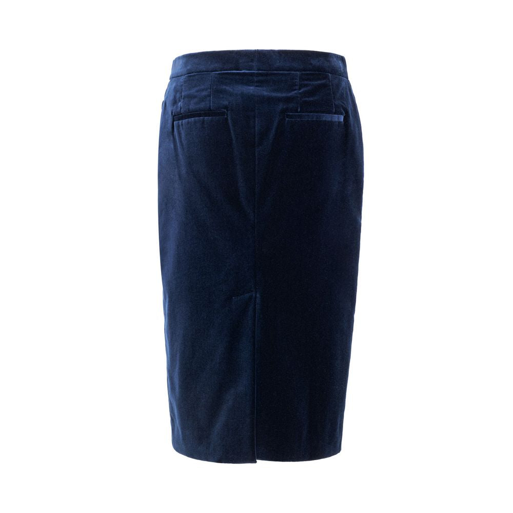 Gonna midi in cotone blu Tom Ford
