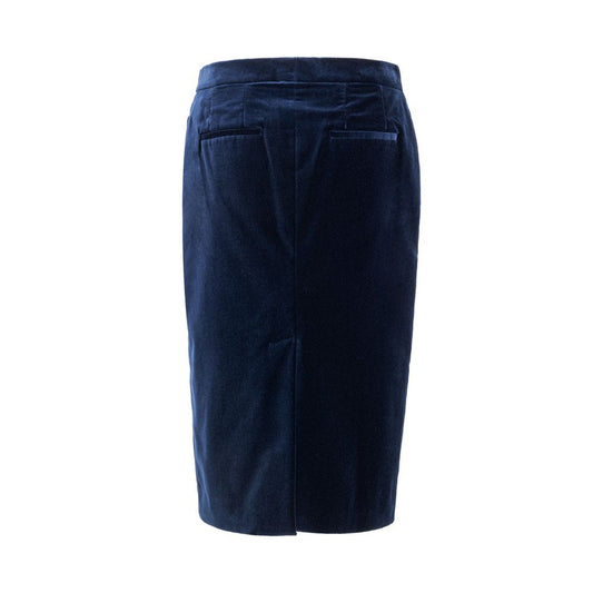 Gonna midi in cotone blu Tom Ford