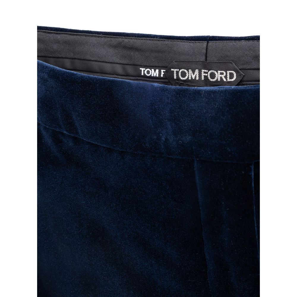 Gonna midi in cotone blu Tom Ford